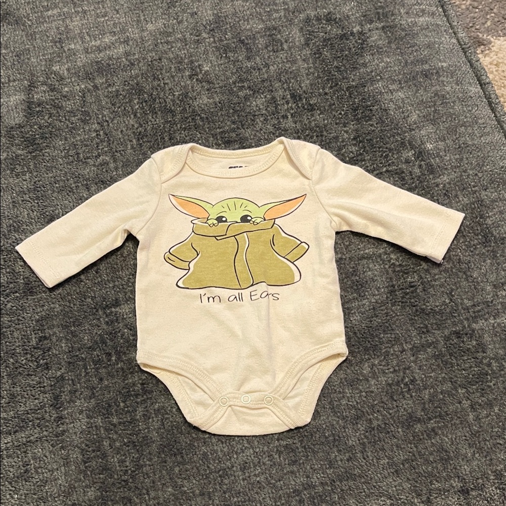 Star Wars Cream Baby Yoda Bodysuit